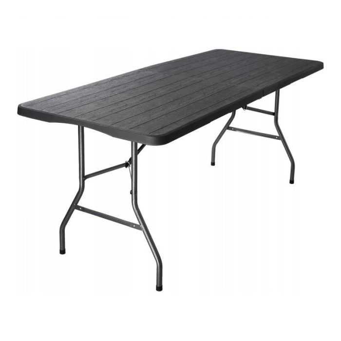 Садовий стіл розкладний Ecarla SC02CZ | 180х70х74 см Чорний