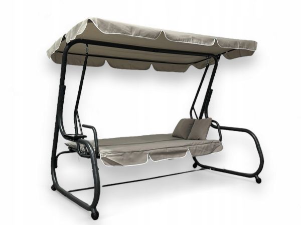 Садовые качели раскладные IdealGarden MAS-4026-1 3-х местные Бежевый