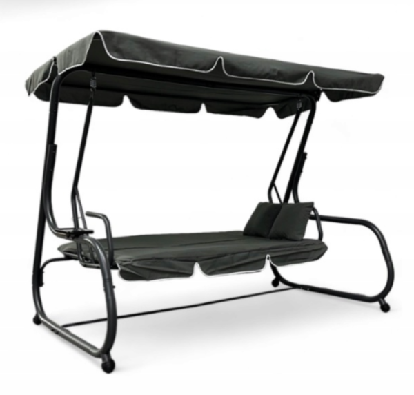 Садовые качели раскладные IdealGarden MAS-4026-1 3-х местные Графитовый