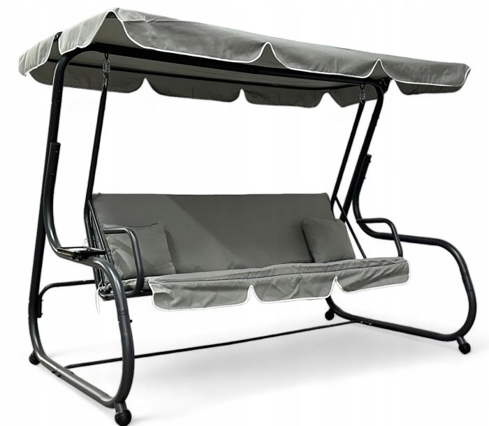 Садовые качели раскладные IdealGarden MAS-4026-1 3-х местные Светло-серый