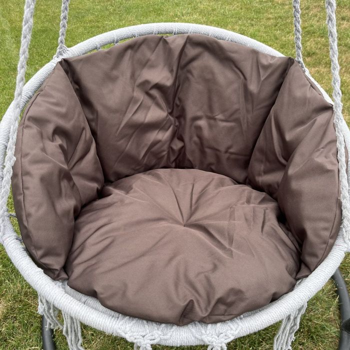 Подвесное кресло-качалка с подушкой GORDON G332 Серый/коричневый