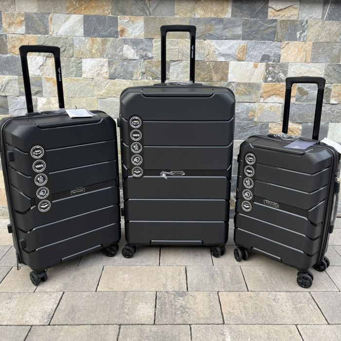 Чемодан дорожный средний из полипропилена Wings PP06 M Черный