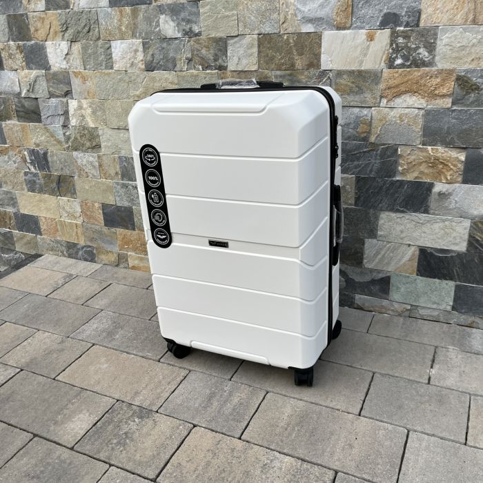 Валіза дорожня велика з поліпропілену Wings PP06 L Білий