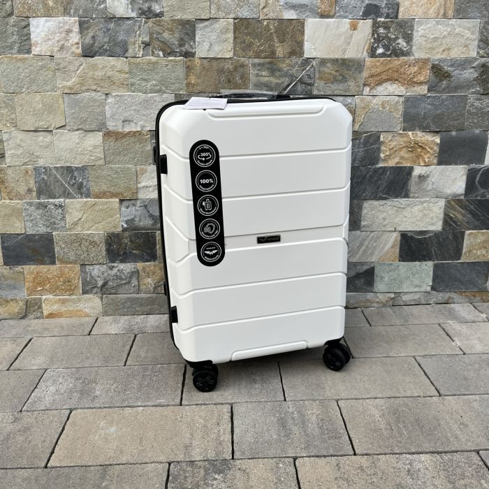 Валіза дорожня середня з поліпропілену Wings PP06 M Білий