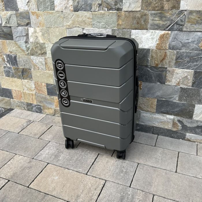 Валіза дорожня середня з поліпропілену Wings PP06 M Сірий