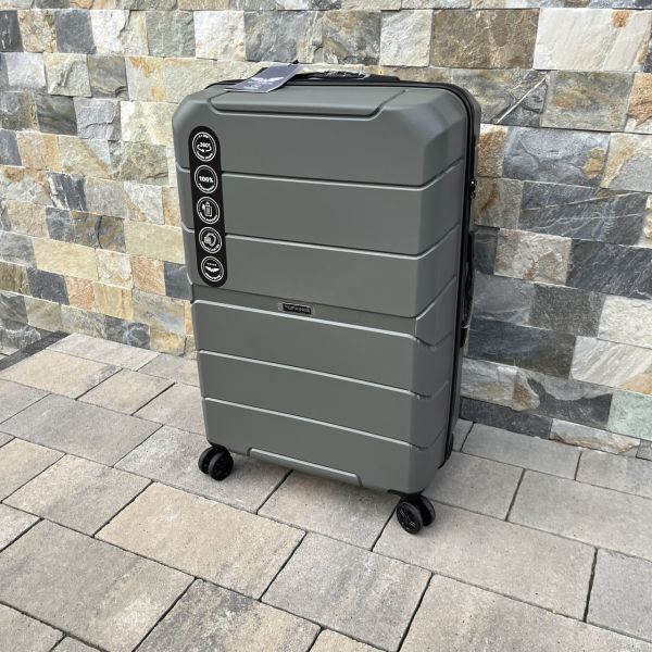 Чемодан дорожный большой из полипропилена Wings PP06 L Серый