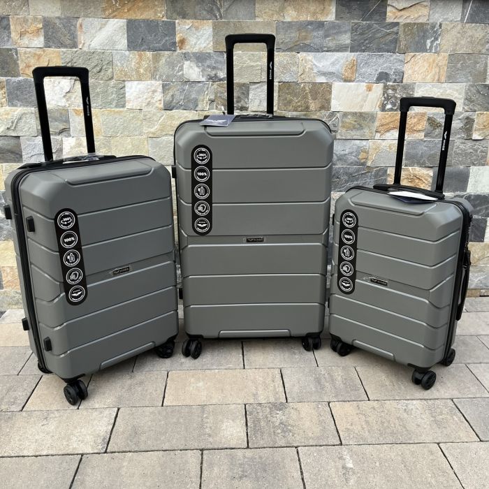 Валіза дорожня мала з поліпропілену Wings PP06 S Сірий