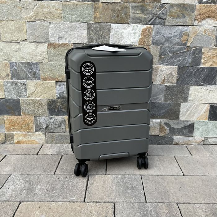 Валіза дорожня мала з поліпропілену Wings PP06 S Сірий