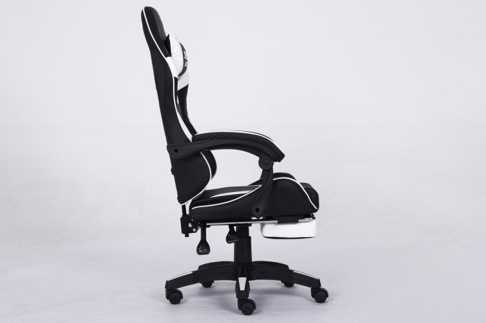 Комп‘ютерне крісло з підставкою для ніг INFINI ESPACE Чорно-білий