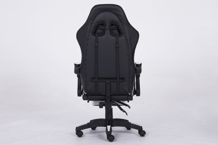 Комп‘ютерне крісло з підставкою для ніг INFINI ESPACE Чорно-білий