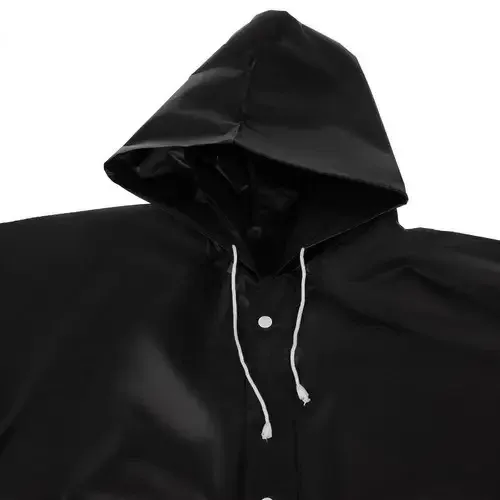 Водонепроницаемый плащ на застежках с капюшоном Trizand 21840 Черный