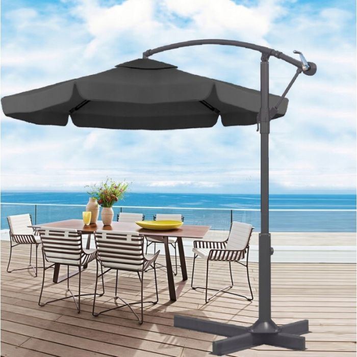 Зонт садовый с наклоном Ecarla OGP04 Графитовый