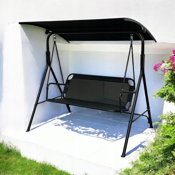 Садовые качели IdealGarden MAS-4006 3-х местные Черный