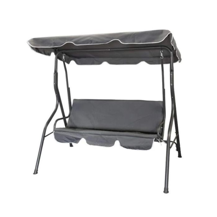 Садовые качели Ecarla H001 3-х местные Графитовый