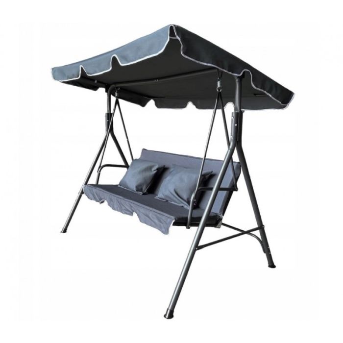 Садова гойдалка Ecarla H001 3-х місна Графітовий