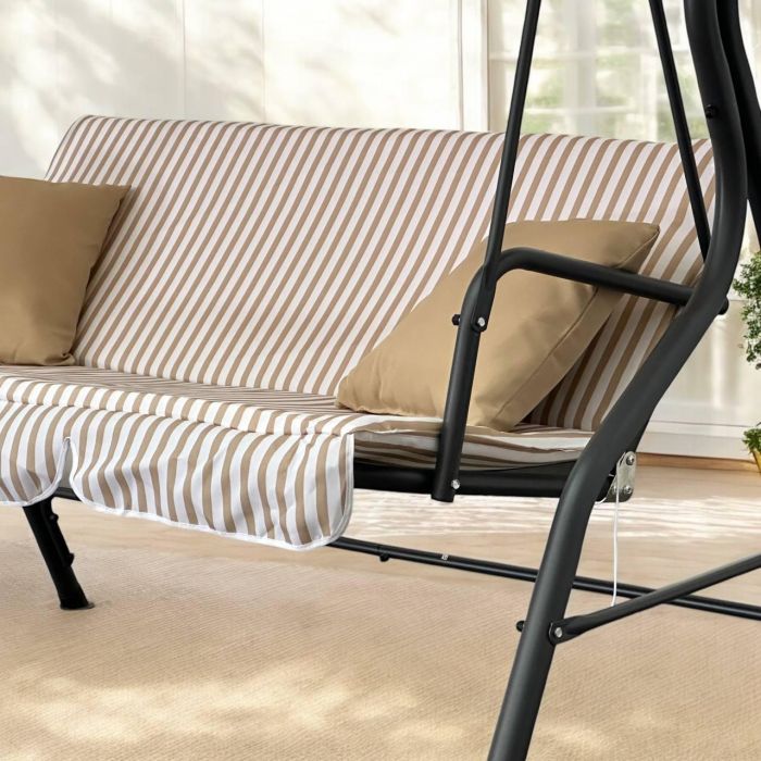 Садова гойдалка IdealGarden MAS-4003A 3-х місна Бежевий