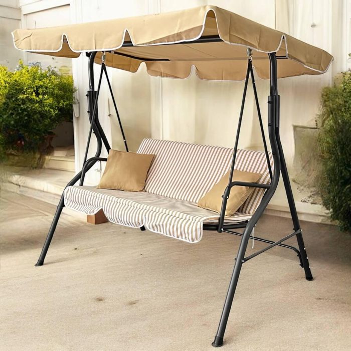 Садовые качели IdealGarden MAS-4003A 3-х местные Бежевый