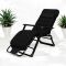 Садовый шезлонг тканевый + матрас IdealGarden CT-SF02-BK-B Черный
