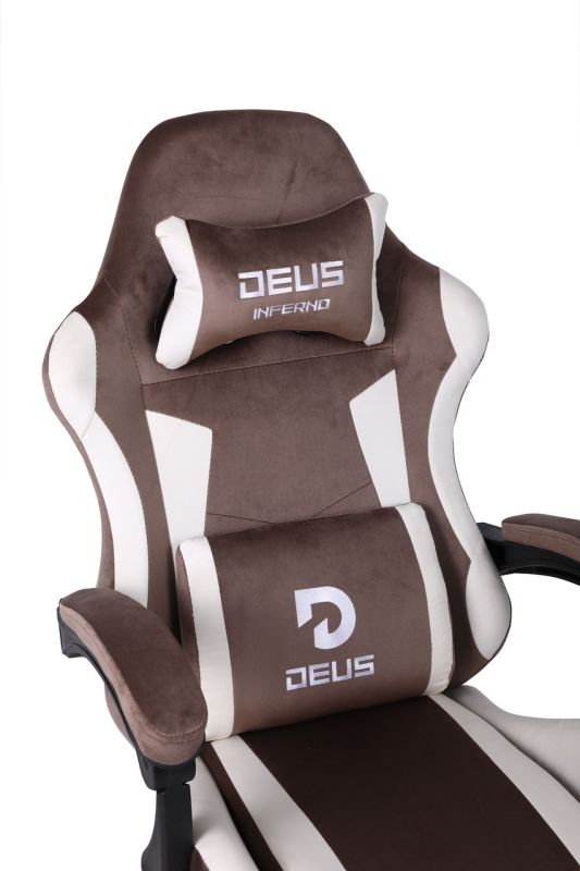 Комп'ютерне крісло із замші DEUS Inferno Коричневий