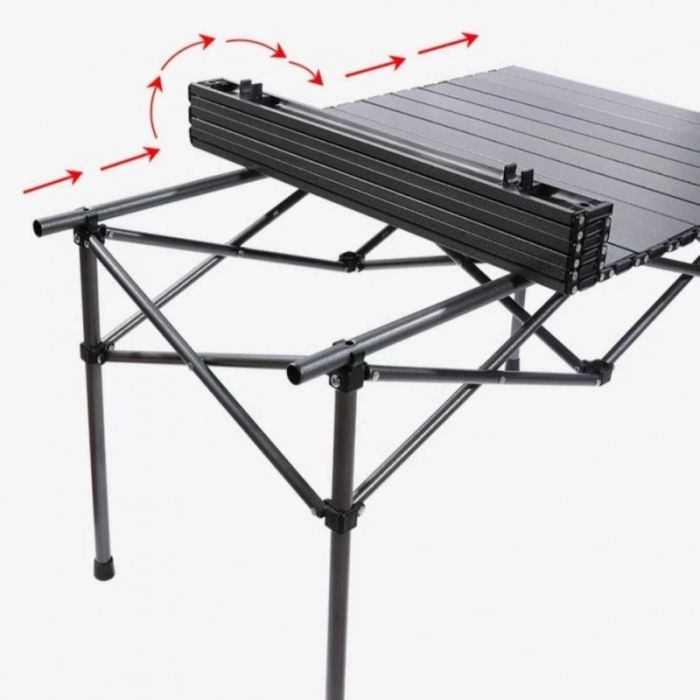 Раскладной стол для кейтеринга Ecarla SC09SZ | 95x56x50 см Серый