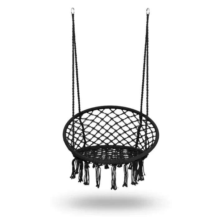 Підвісне крісло-гойдалка без подушки BOHO 290000 Чорний