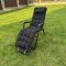 Садовий шезлонг тканинний + матрац IdealGarden CT-SF02-2406 Чорний