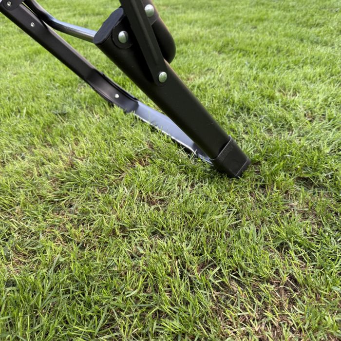 Садовый шезлонг тканевый + матрас IdealGarden CT-SF02-2407 Черно-серый