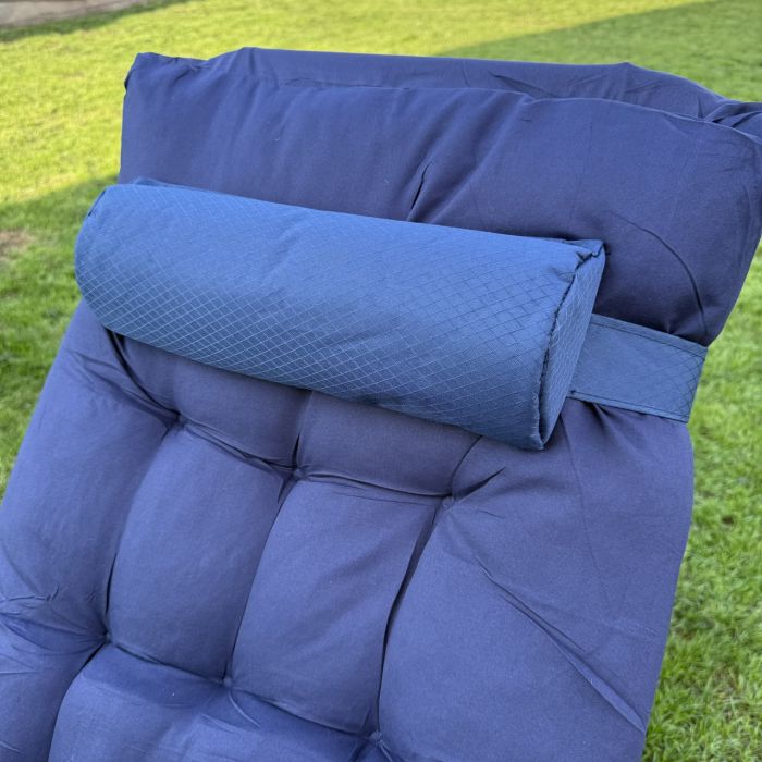 Садовый шезлонг тканевый + матрас IdealGarden CT-SF02-2405 Серо-синий