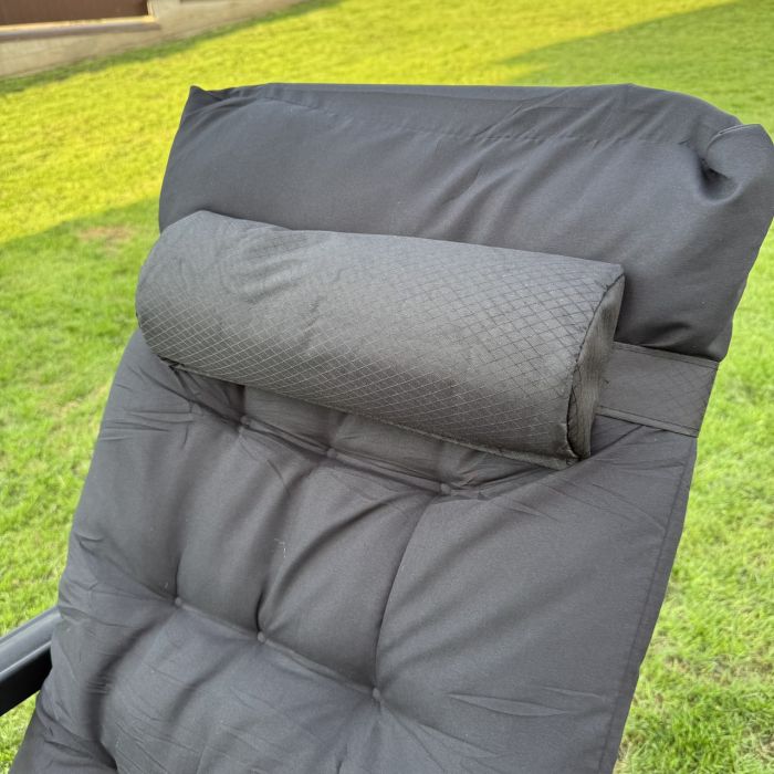 Садовый шезлонг тканевый + матрас IdealGarden CT-SF02-2401 Золото-черный