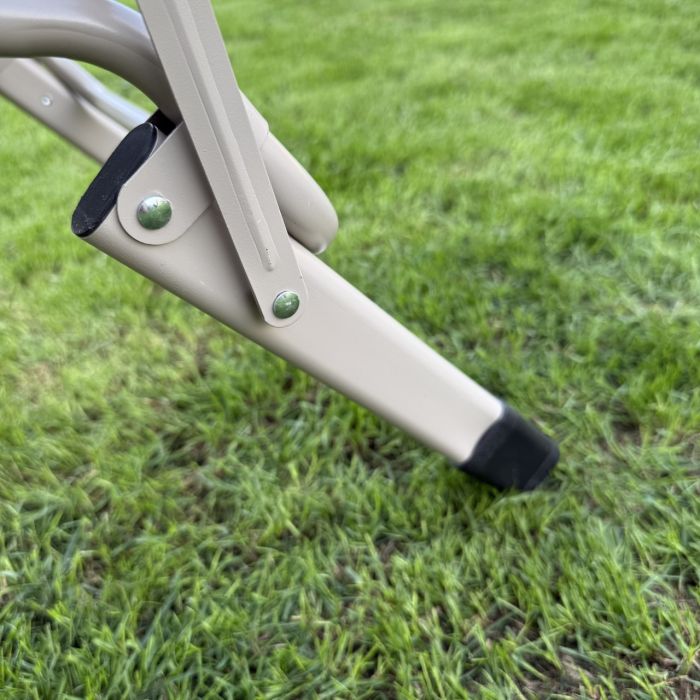 Садовий шезлонг тканинний + матрац IdealGarden CT-SF02-2404 Сірий