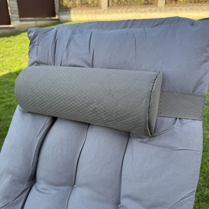 Садовый шезлонг тканевый + матрас IdealGarden CT-SF02-2402 Золото-серый