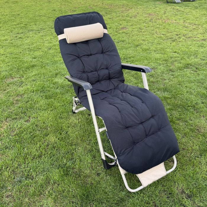 Садовый шезлонг тканевый + матрас Sofotel ChillWell 286400 Черный