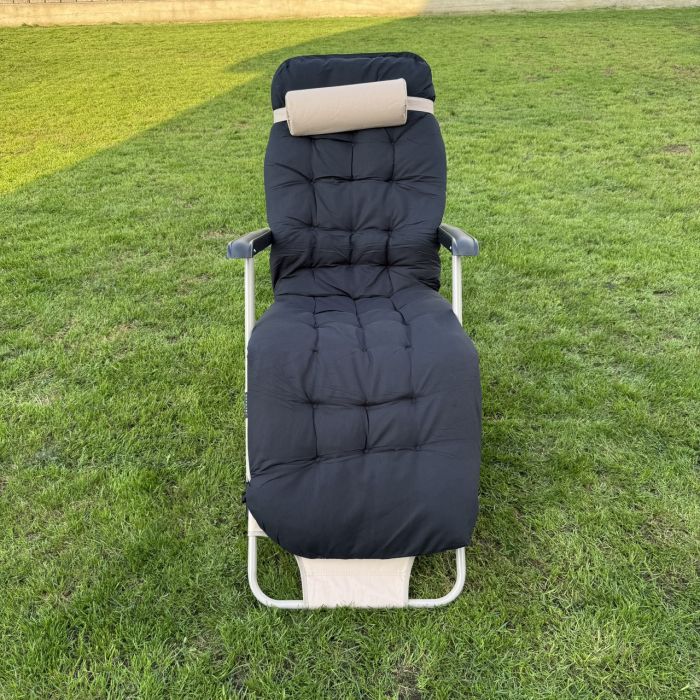 Садовый шезлонг тканевый + матрас Sofotel ChillWell 286400 Черный