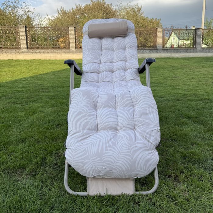 Садовий шезлонг тканинний + матрац Sofotel ChillWell 286404 Бежевий