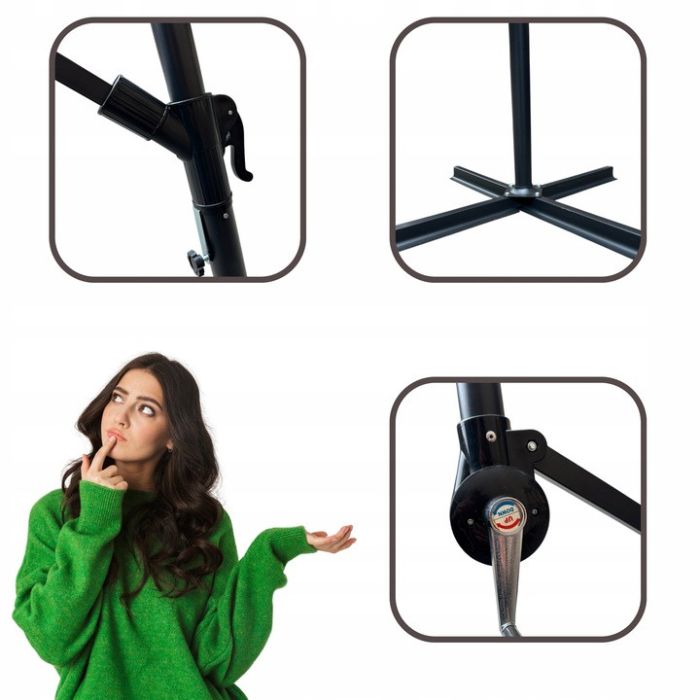 Парасоля садова з нахилом Ideal Garden YN7011 Коричневий