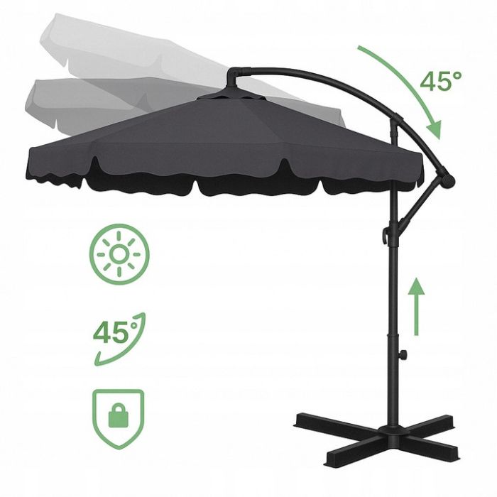 Парасоля садова з нахилом Ideal Garden YN7011 Коричневий