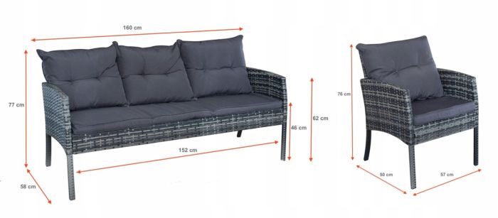 Комплект садовой мебели IdealGarden SFS078 Светло-коричневый