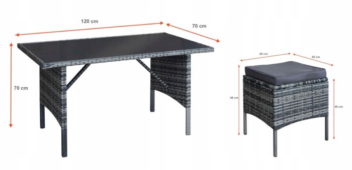Комплект садовой мебели IdealGarden SFS078 Коричневый