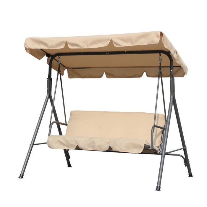 Садовые качели Ecarla H001 3-х местные Бежевый