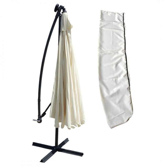 Зонт садовый с наклоном и LED подсветкой Ecarla OGP11K Кремовый