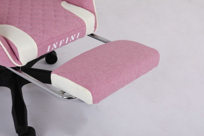 Комп'ютерне крісло із тканини Infini Core Рожево-білий