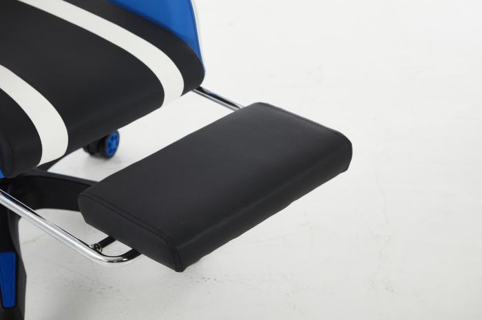 Комп‘ютерне крісло з підставкою для ніг EXTREME R1 Чорно-біло-синій