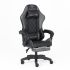Комп‘ютерне крісло із підставкою для ніг CARBON Quattro Gaming Чорно-сірий