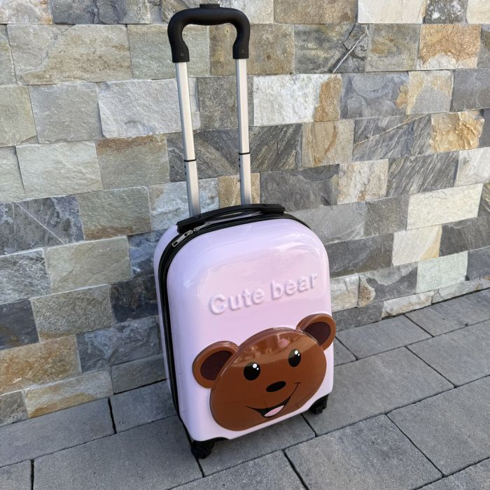 Детский дорожный чемодан на колесах Ecarla WP05 Розовый