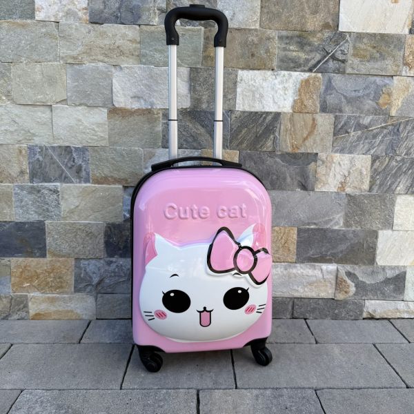 Детский дорожный чемодан на колесах Ecarla WP06 Розовый