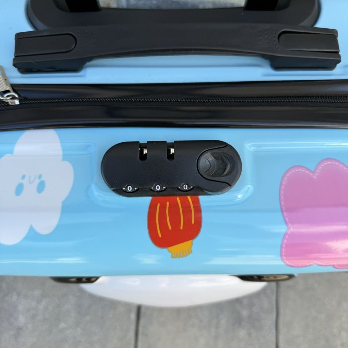 Детский дорожный чемодан на колесах Ecarla WP07 Голубой