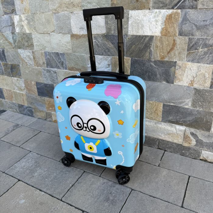 Детский дорожный чемодан на колесах Ecarla WP07 Голубой