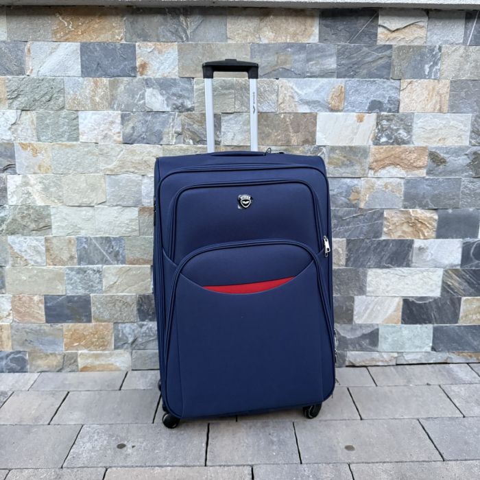 Валіза тканинна велика на 4 колесах Wings 1708 L Синій