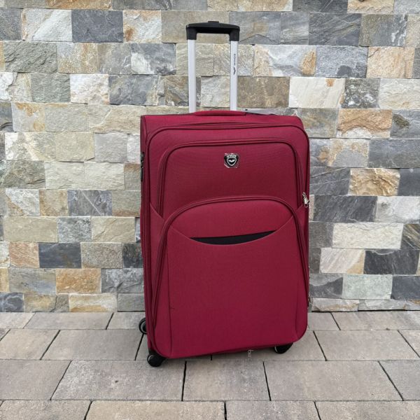 Валіза тканинна велика на 4 колесах Wings 1708 L Бордовий