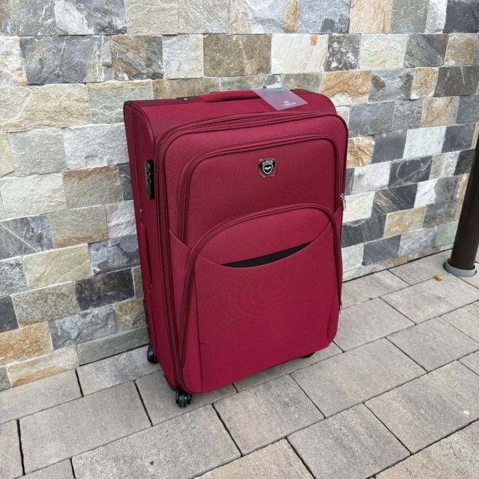 Валіза тканинна велика на 4 колесах Wings 1708 L Бордовий